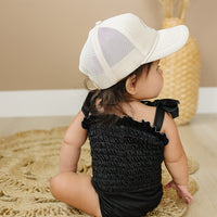 Girls Ruffled Midnight One Piece